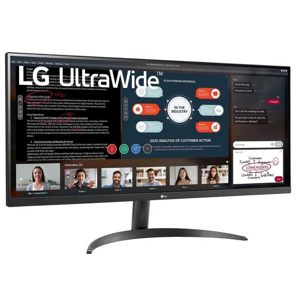 LG 34WP500-B Ultrawide 34´´ Full HD IPS skärm