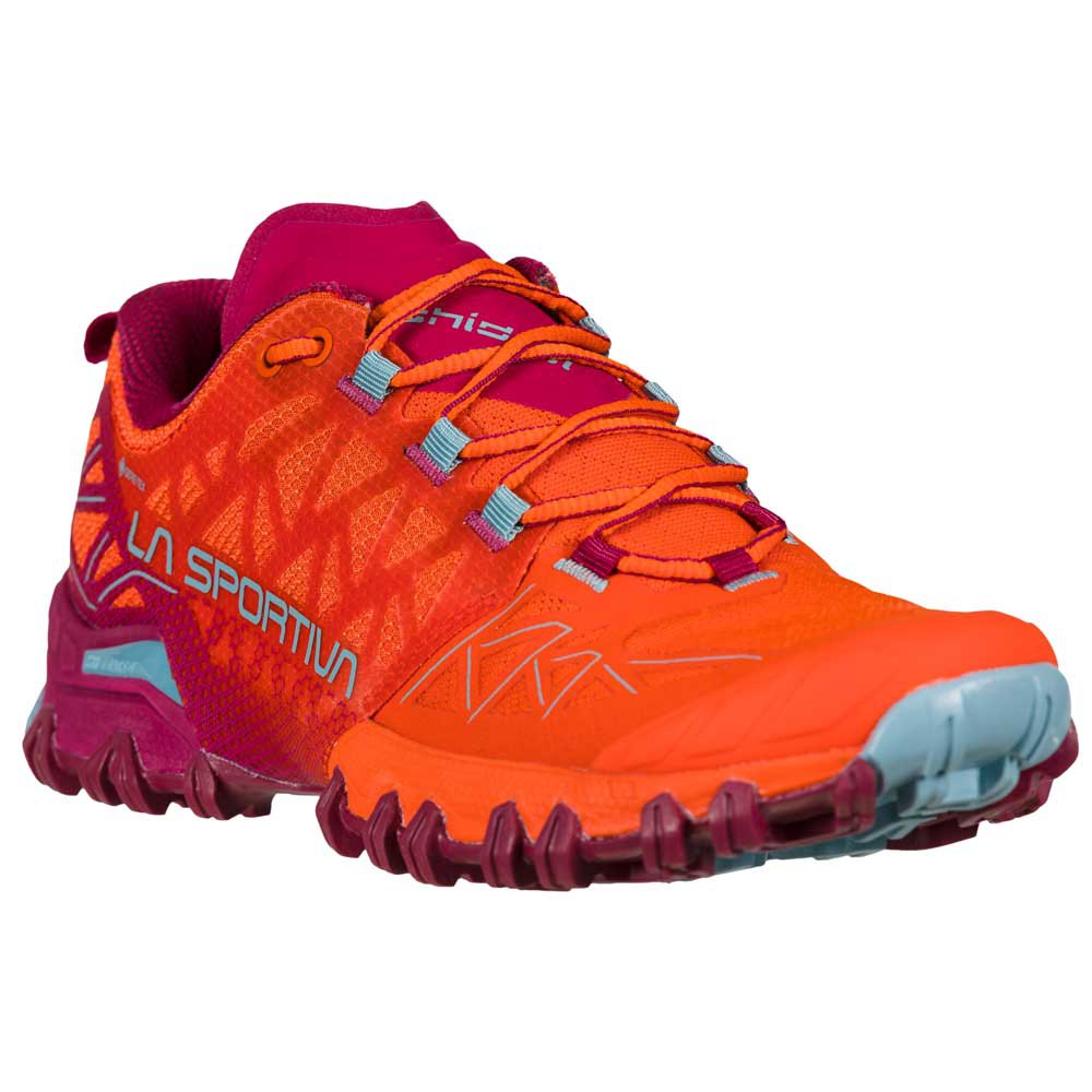 La Sportiva Bushido Mens Orange Blue Trail Running Sports Shoes Trainers 