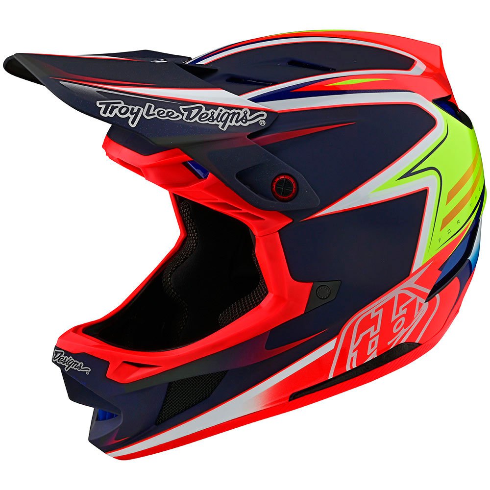 Troy lee designs カーボンダウンヒルヘルメット D4, 赤 | Bikeinn