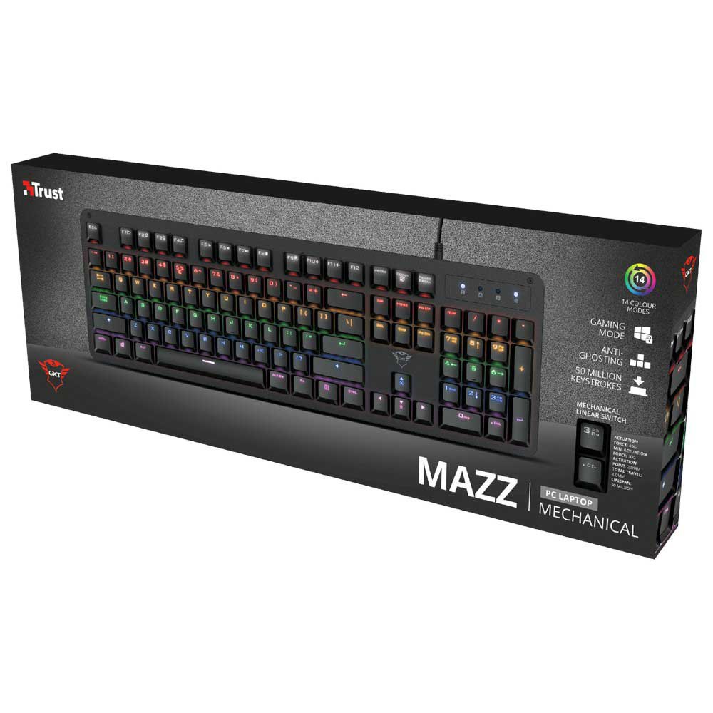 Trust GXT 863 MAZZ RGB Μηχανικό πληκτρολόγιο για παιχνίδια