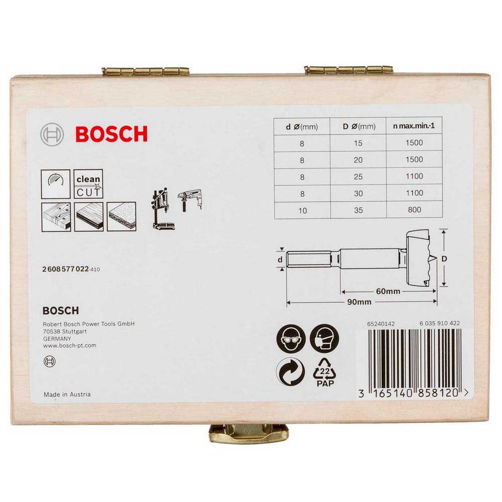 Bosch Ensemble De Forets à Bois 15-35 Mm 5 Pièces