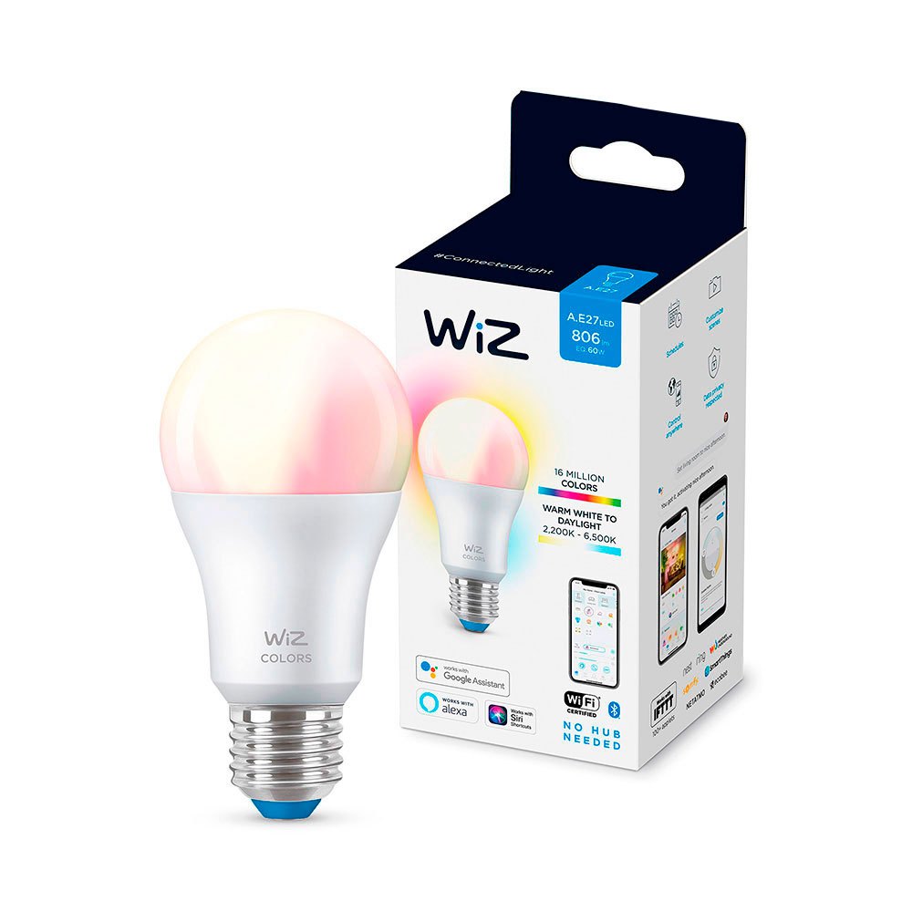geboren fles Bonus Philips E27 8w Full Colors Wifi Wiz LED Lamp Wit | Bricoinn