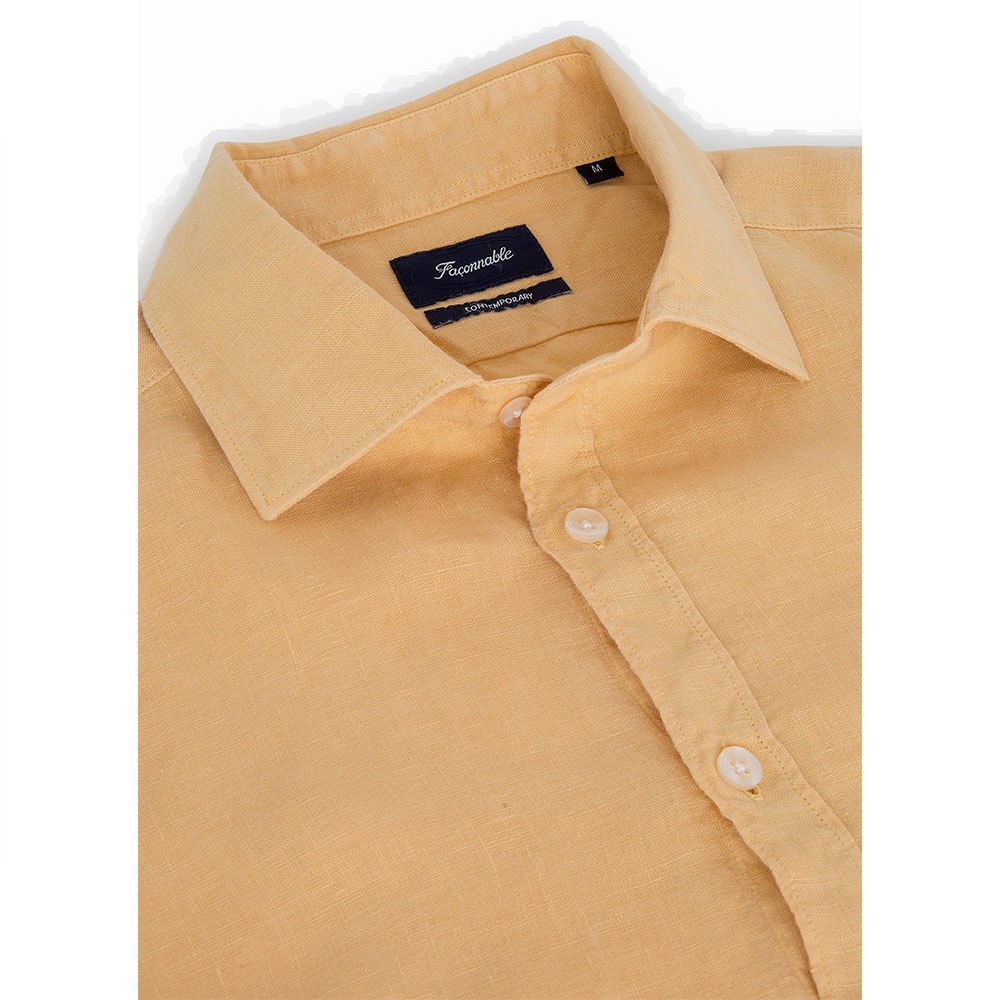 Façonnable Camisa Màniga Llarga Casual Contemporary Garibaldi Linen Nat Dye 12