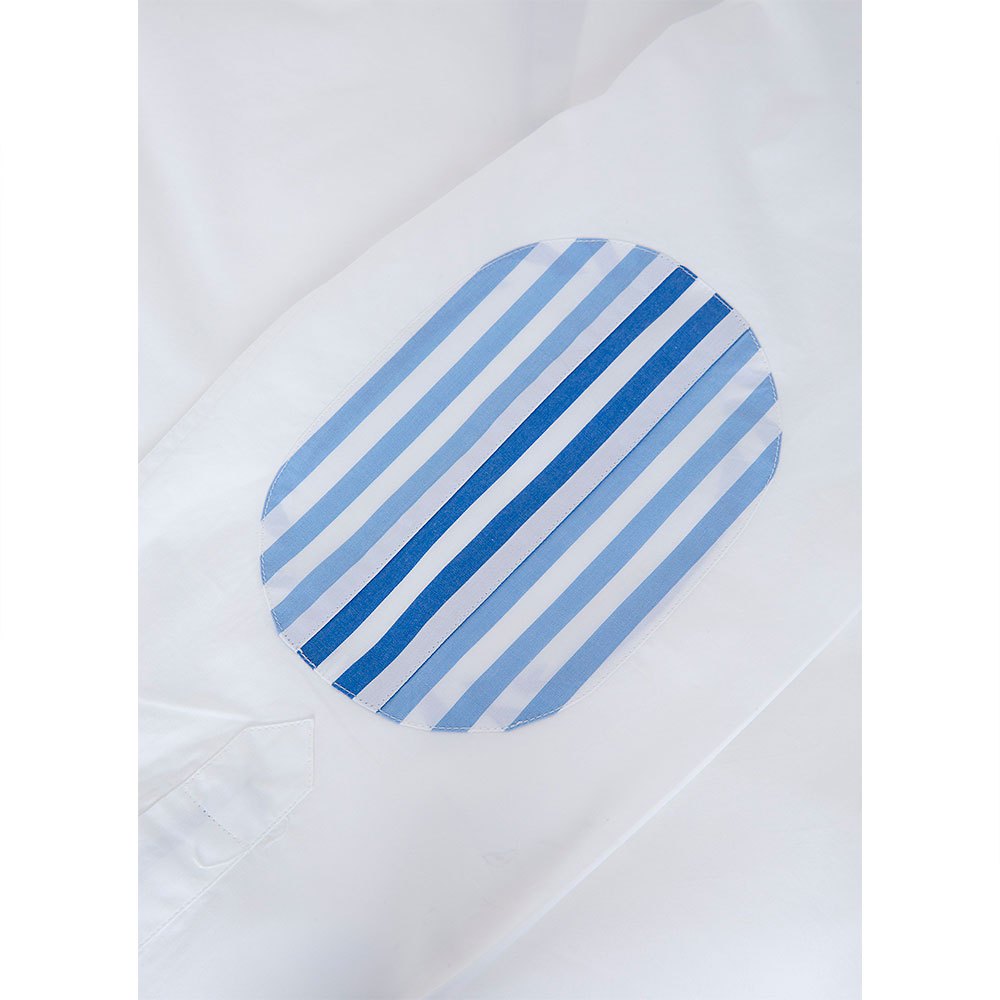 Façonnable Pitkähihainen Paita Club Button Chest/Back Banner Stripe Lbow Patch