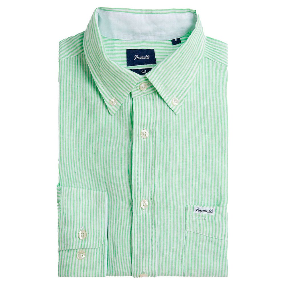 Façonnable Sportswear Club Button-Down Bengal Stripe 50 Koszulka Z Długim Rękawem