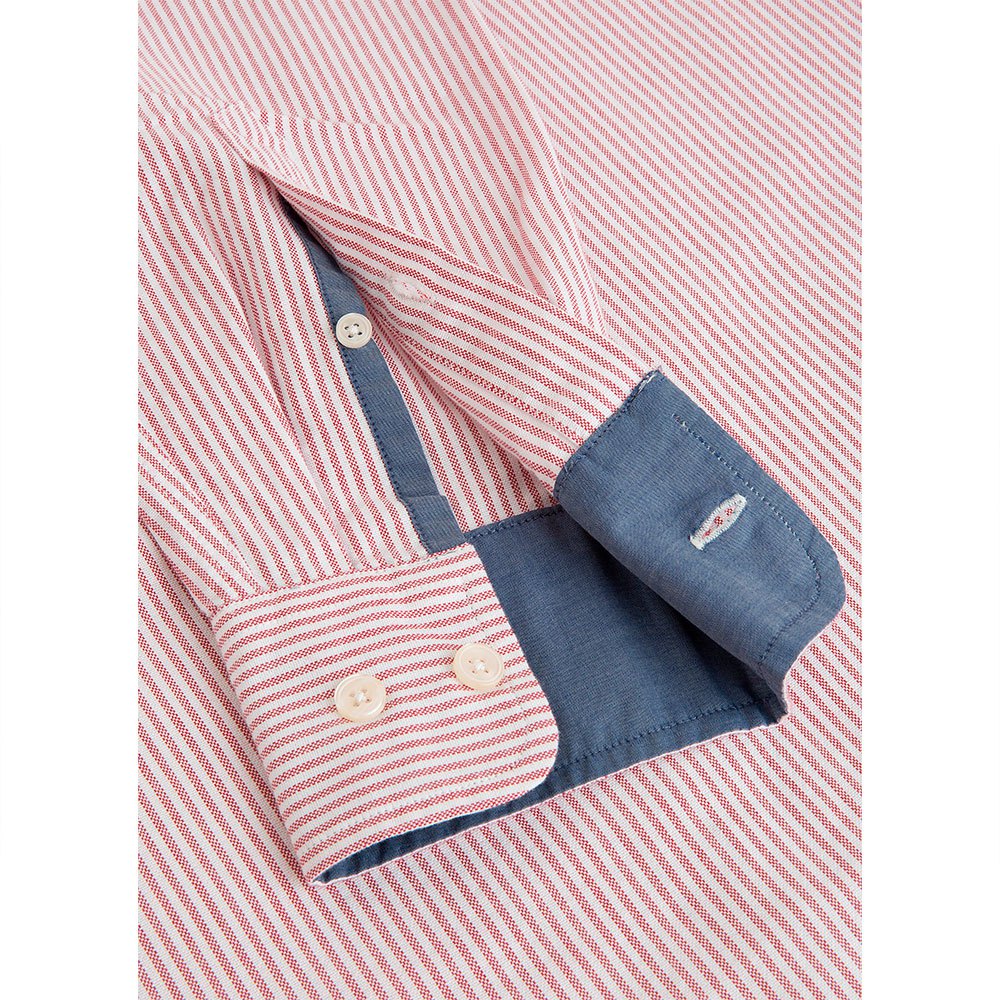 Façonnable Sportswear Club Button-Down Oxford Stripe 38 Long Sleeve Shirt