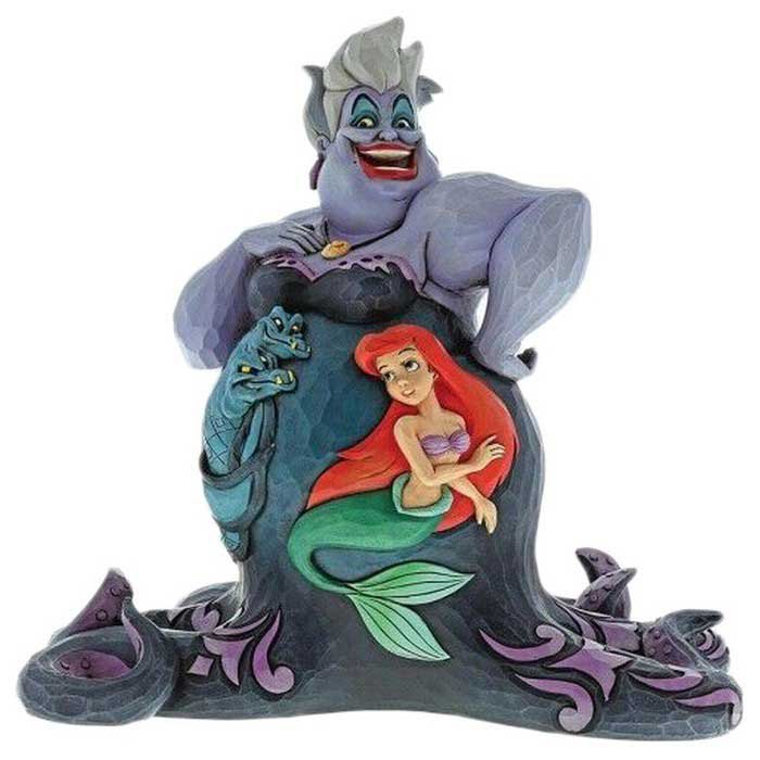 Disney Figura Enesco La Sirenita Ursula Vestido Con Anguila y Ariel 20 cm  Multicolor| Techinn