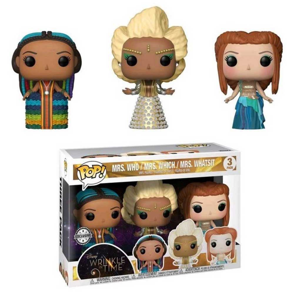 Funko WRINKLE IN TIME Mrs Who Which Whatsit  3 Pop Vinyl Figure Set NEW Boxed 