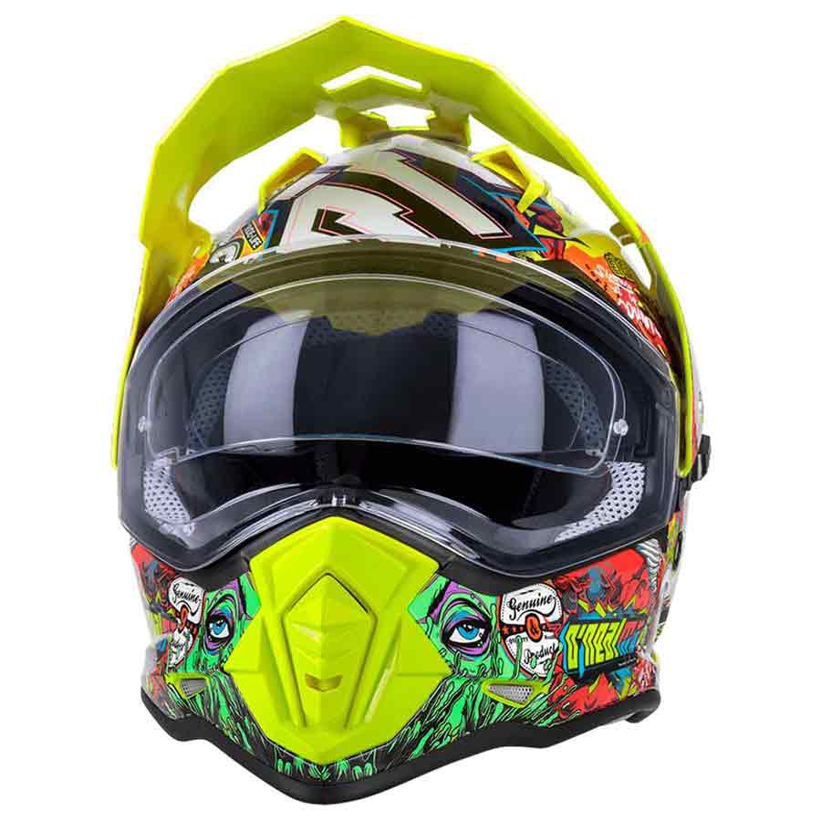ONeal Sierra Crank Motocross Helmet Yellow Off Road Dual Sport Motorcycle O Neal 