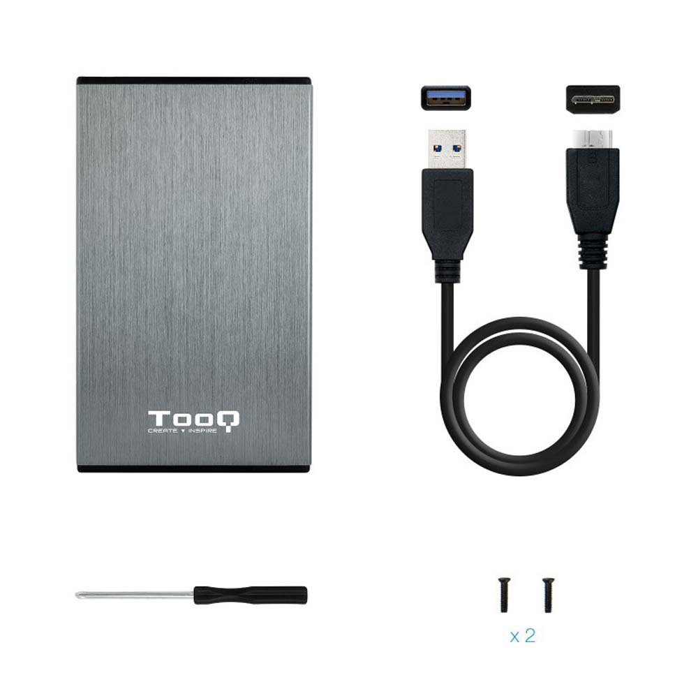 Tooq TQE-2527G Ulkoinen HDD/SSD-kotelo