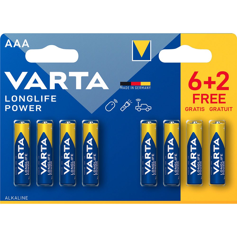 Varta AAA LR03 Щелочные батареи 8 единицы
