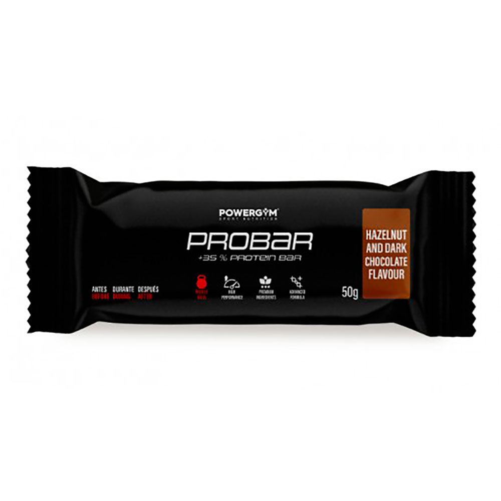 Powergym Enhed Hasselnød Chokolade Protein Bar ProBar 50g 1