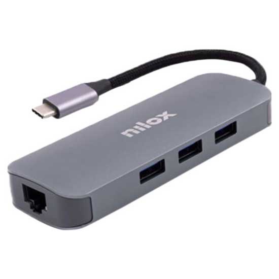 Nilox HDMI / VGA / RJへ USB C 45 ドッキング 駅