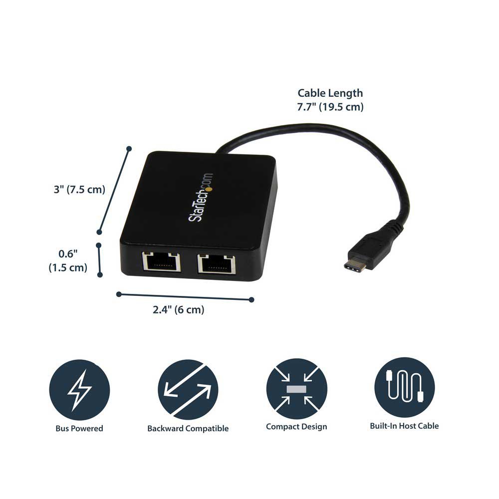 Startech Till USB C 2x Ethernet Adapter