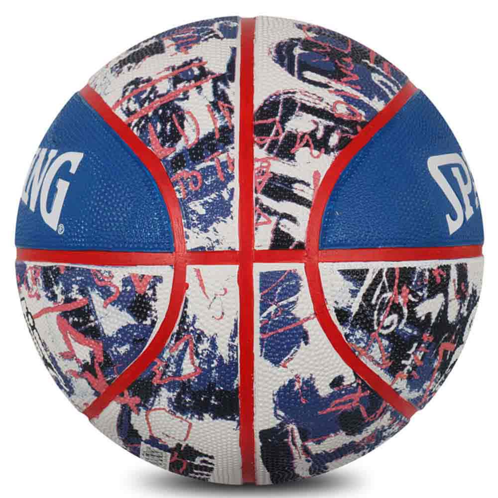 Spalding Ballon Basketball Blue Red Graffiti
