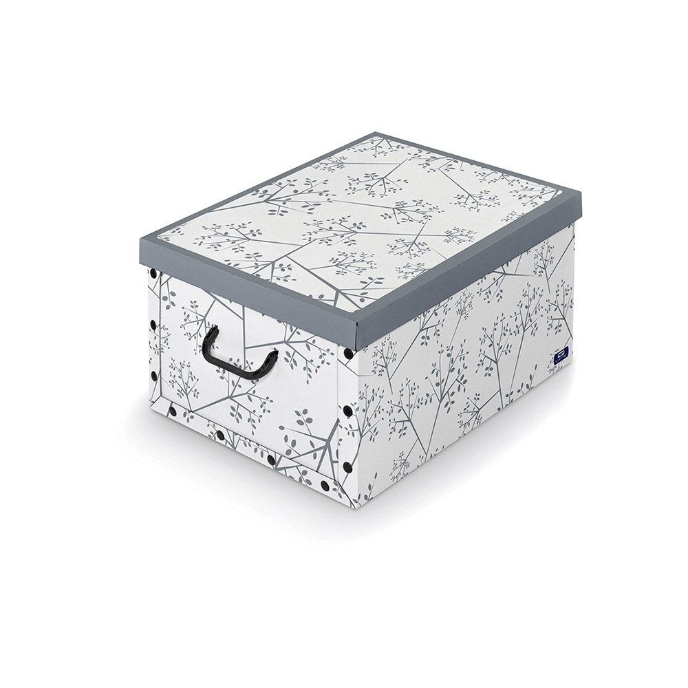 Domo pack living Boîte En Carton Pliable Bon Ton Avec Poignées 39x50x24 Cm