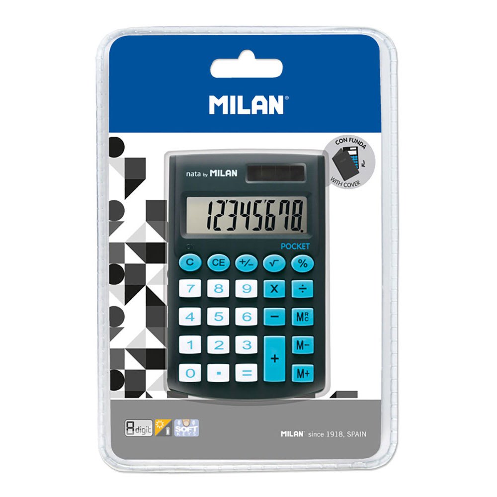 MILAN 電卓 Pocket 数字 黒 Kidinn