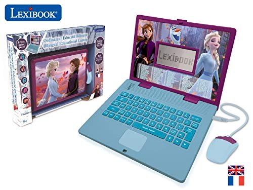 Lexibook Disney Frozen II │ 120 para Laptop Educativa Bilingüe actividad │ Kid's Games 