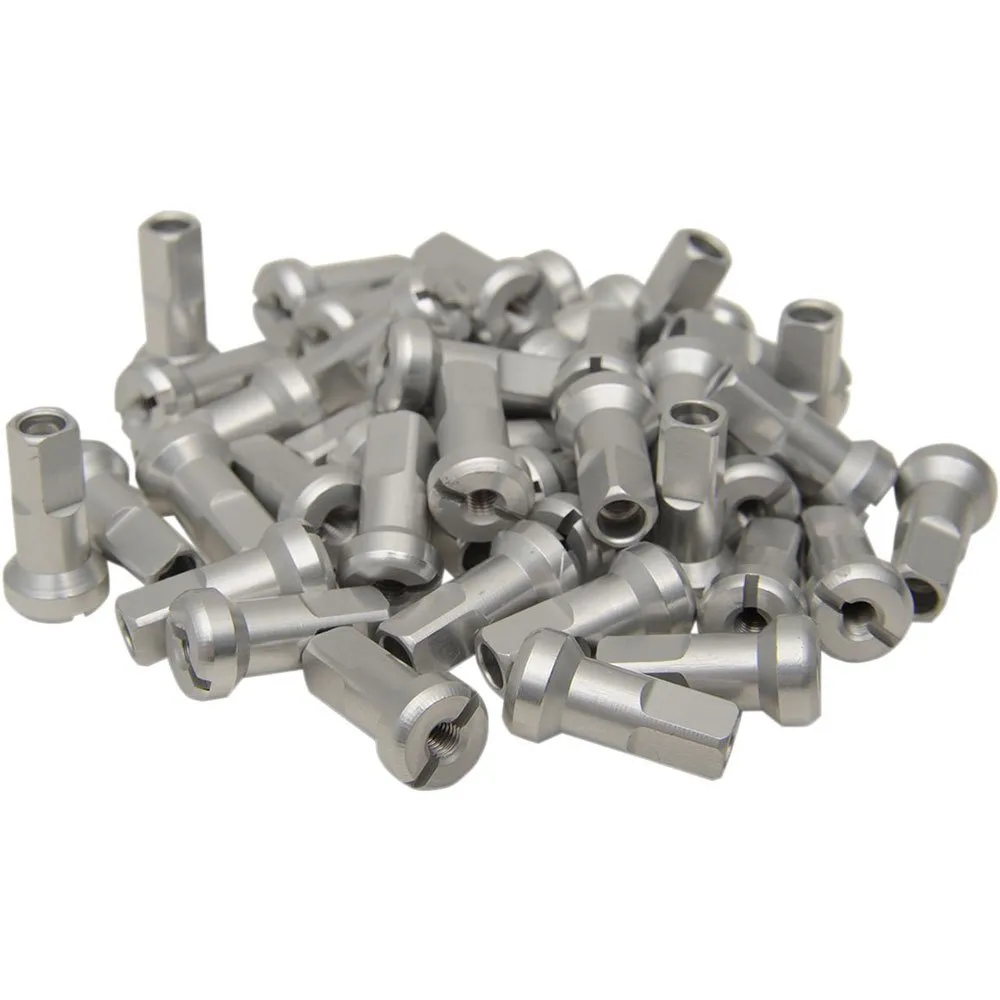 Moose hardparts MX1 Aluminium Spoke Nipples Silver Motardinn