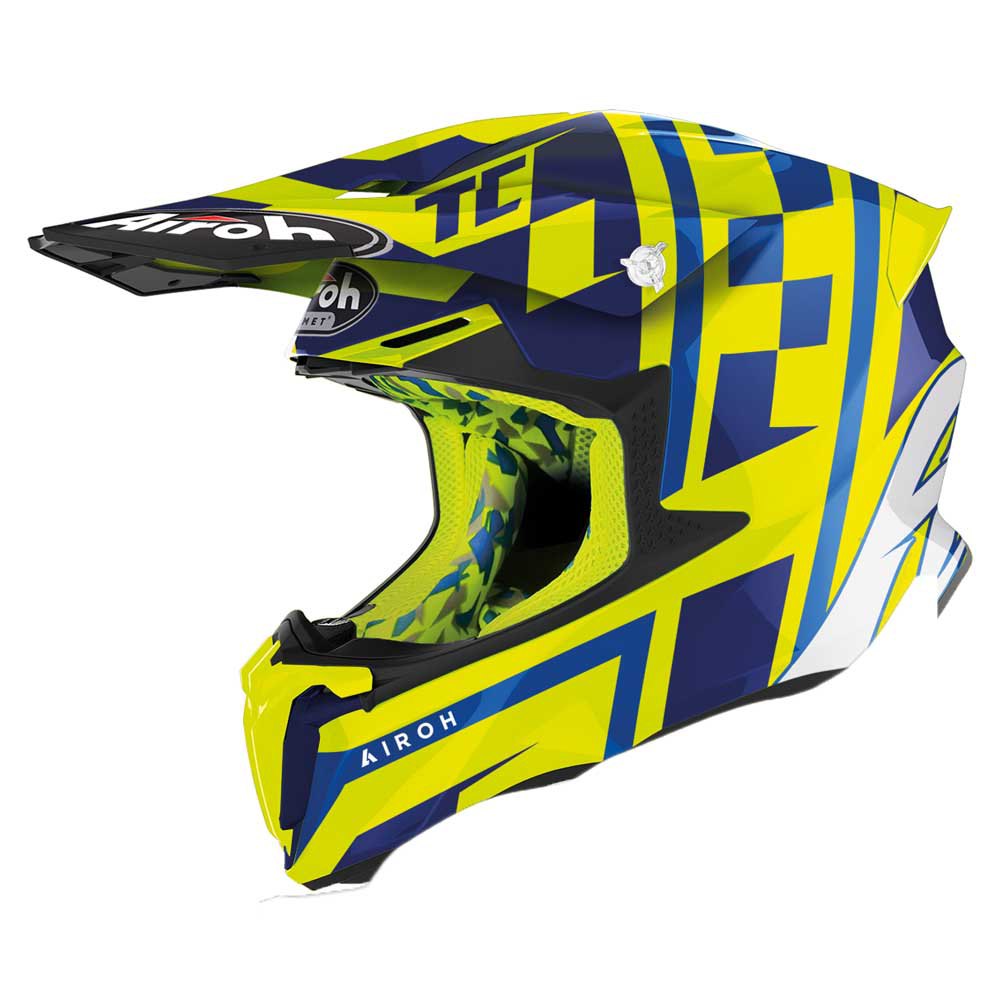 2021 Airoh Twist 2.0 Tech Gelb Matt MX Helm Crosshelm Motocross Quad Enduro 