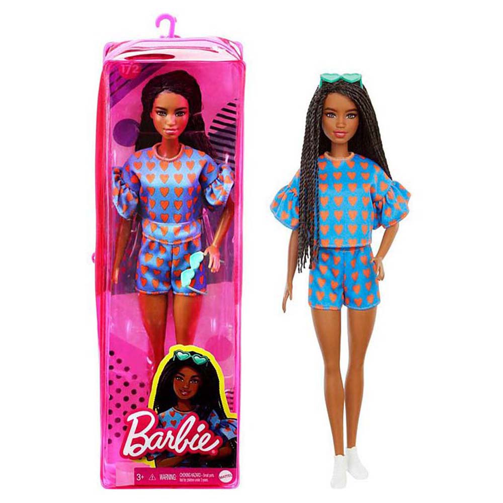 Barbie Afroamericana Con Trenzas Conjunto De Corazones Y Accesorios