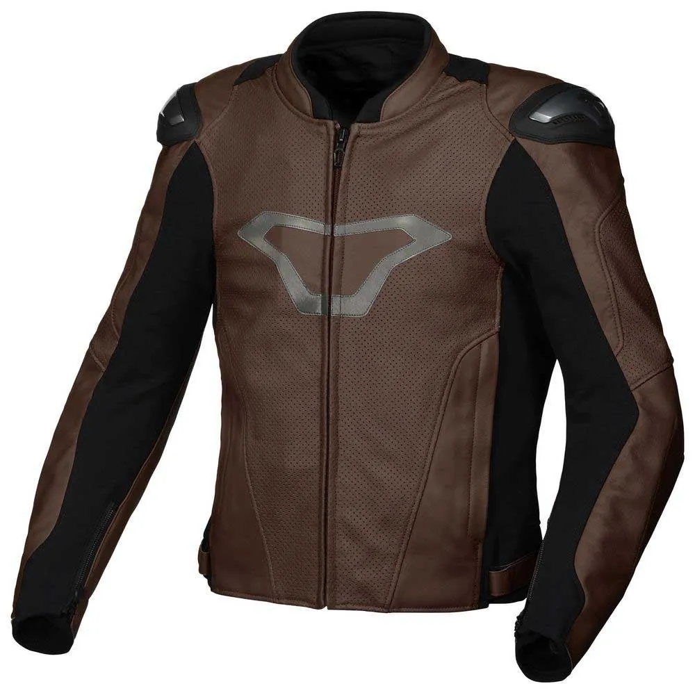 Macna Aviant Air Perforated Leather jacket Brown | Motardinn