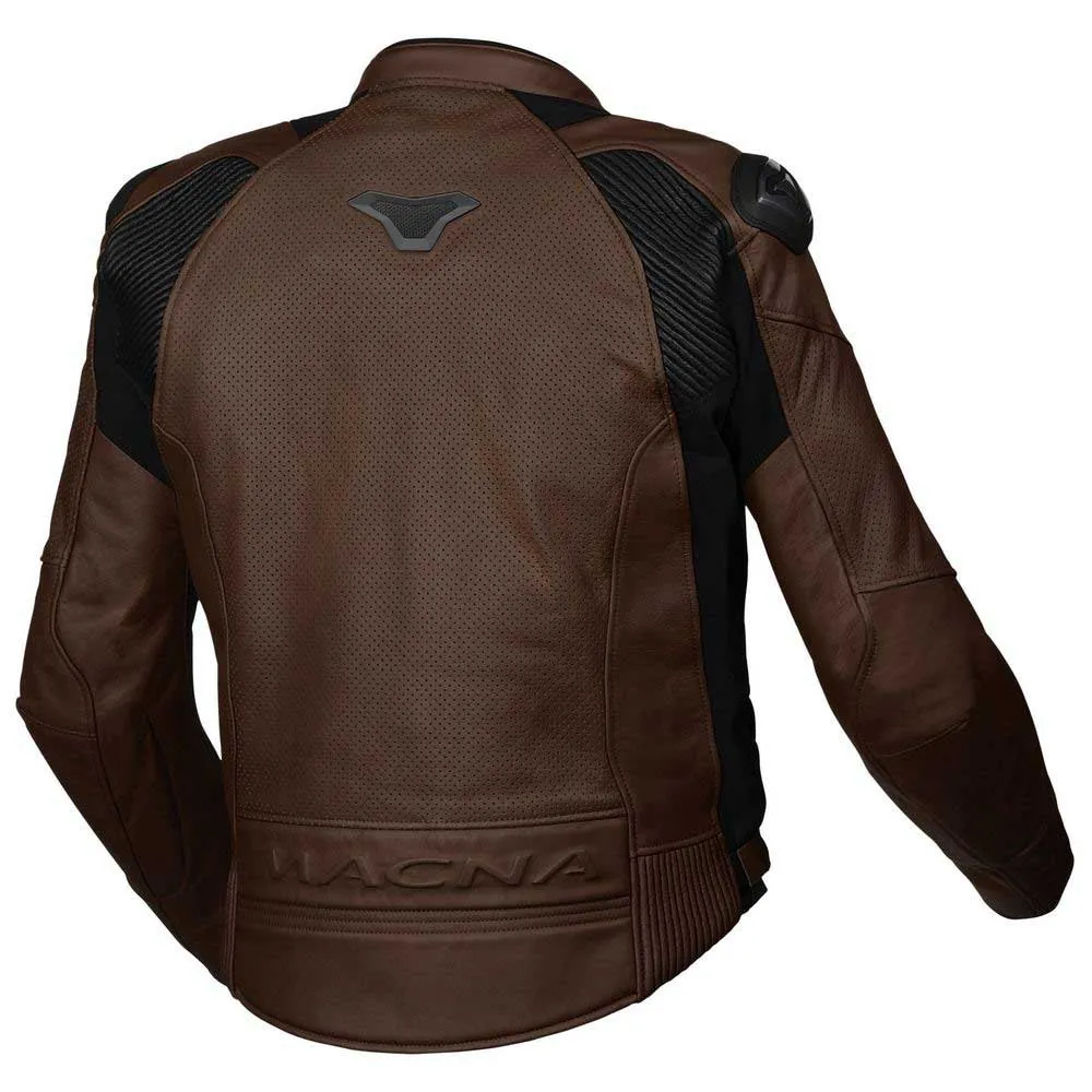 Macna Aviant Air Perforated Leather jacket Brown | Motardinn