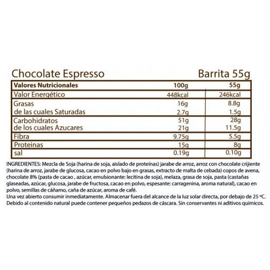 Chimpanzee Energi Bar Chocolate Espresso 55g