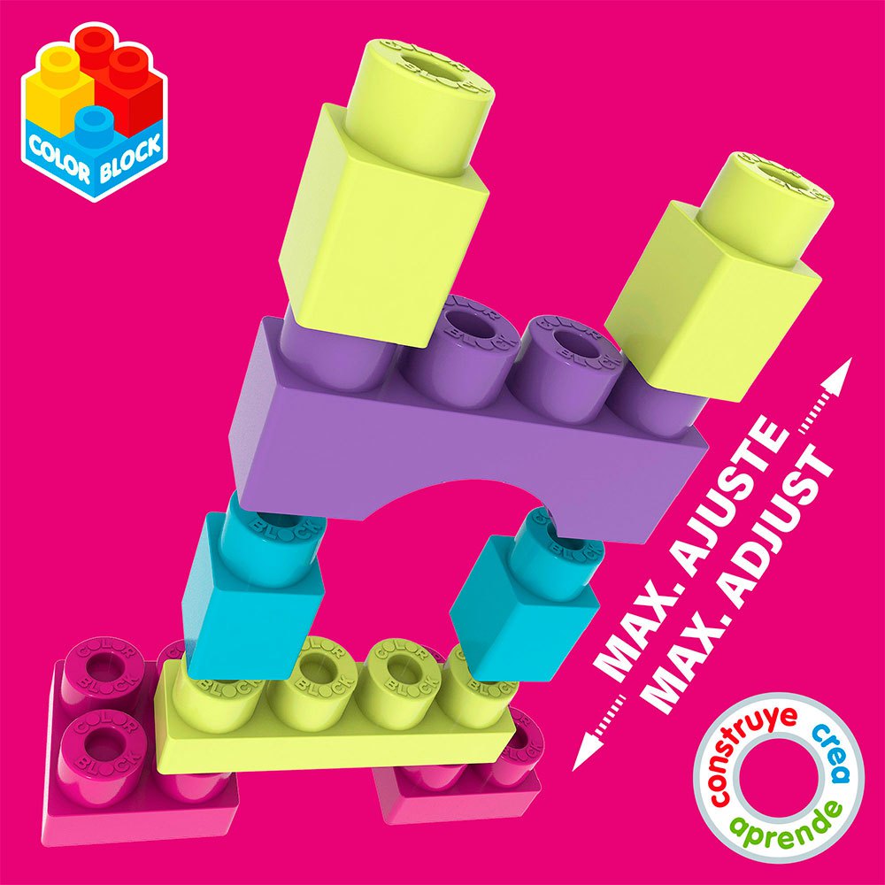 Construcciones para niños juego construcción bolsa 80 piezas Maxi Color Block 