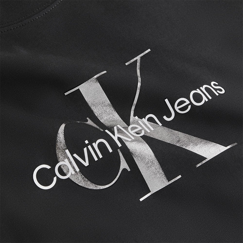 Calvin klein jeans Gunmetal Monogram T-Shirt Dress Black| Dressinn