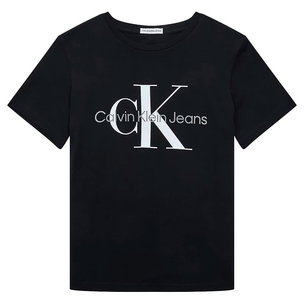 Calvin klein jeans Monogram Logo Unisex kortarmet t-skjorte