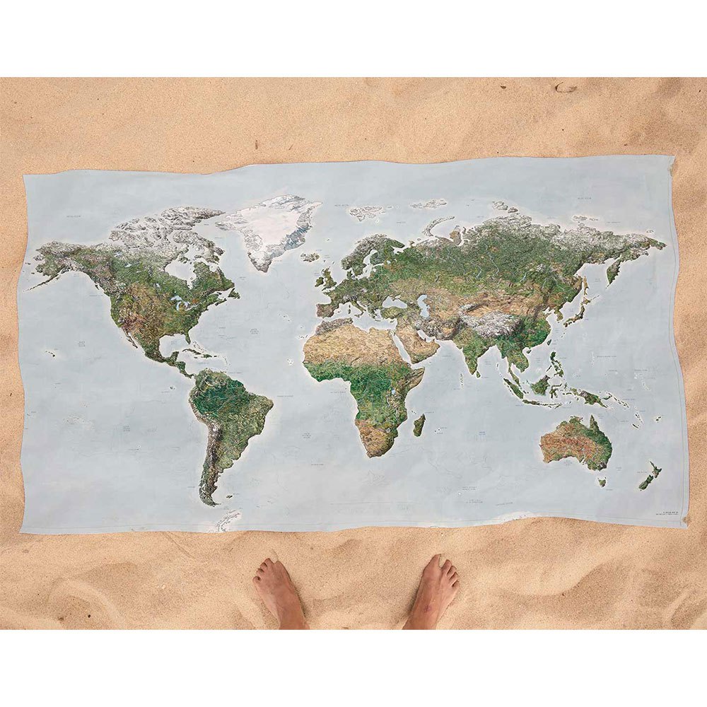 Awesome maps Green Map Towel Amazing Nature Of The World