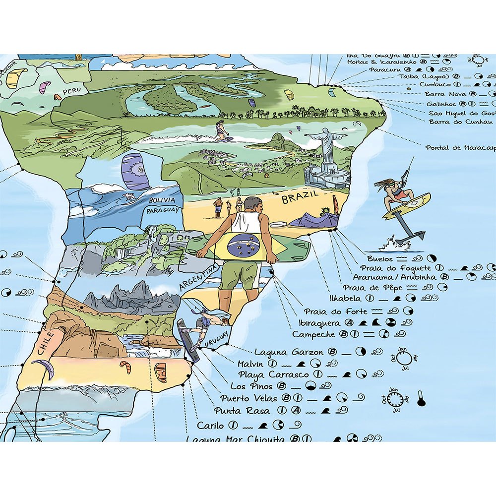 Awesome maps Kitesurf-Karte Best Kitesurfing Spots In The World
