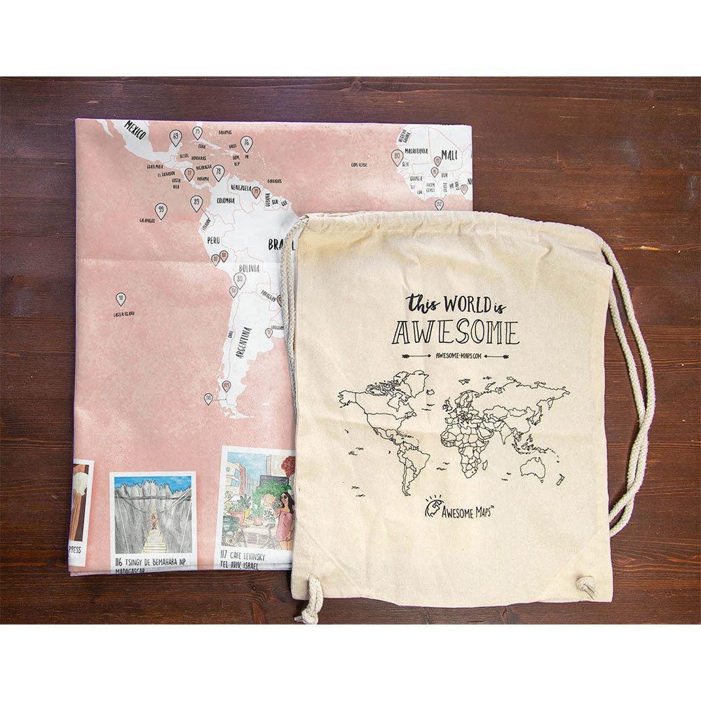 Awesome maps Asciugamano Mappa Map Towel Instagrammable Places 150 Migliore Foto Punti In Il Mondo