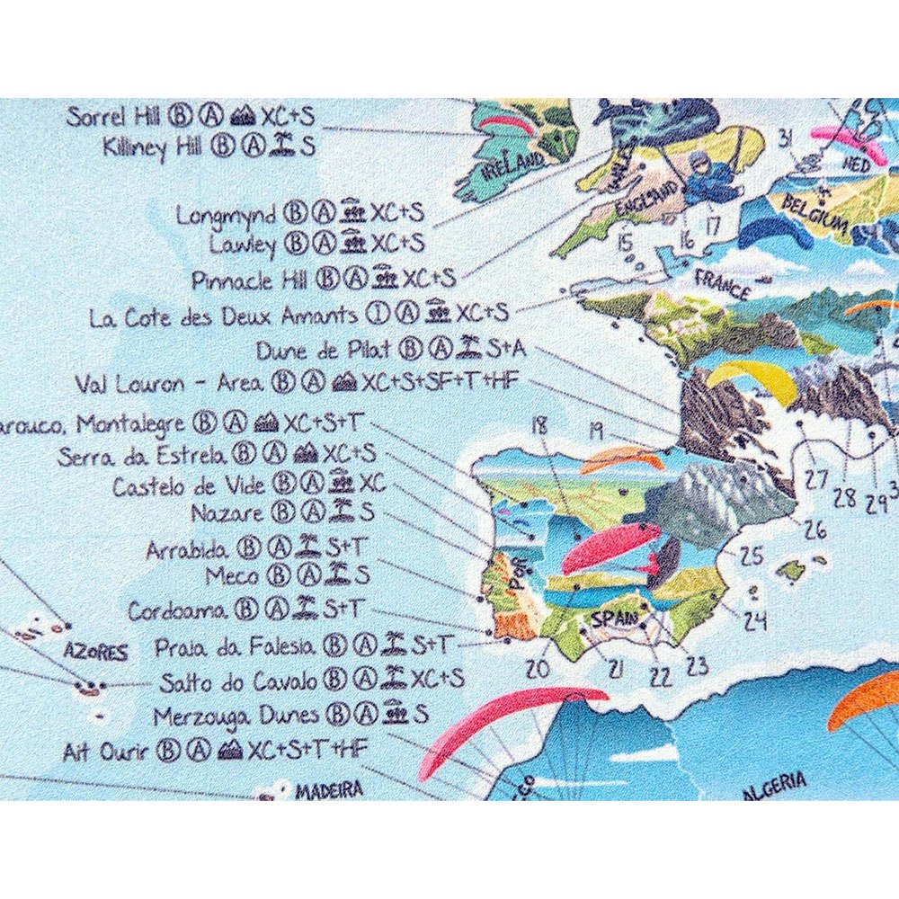 Awesome maps Toalha De Mapa De Parapente Best Paragliding Spots In The World