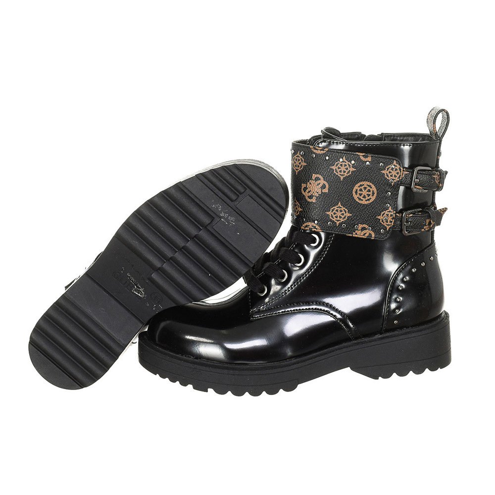 De andere dag heet Vuiligheid Guess Patent Leather Ankle Boots Black | Dressinn