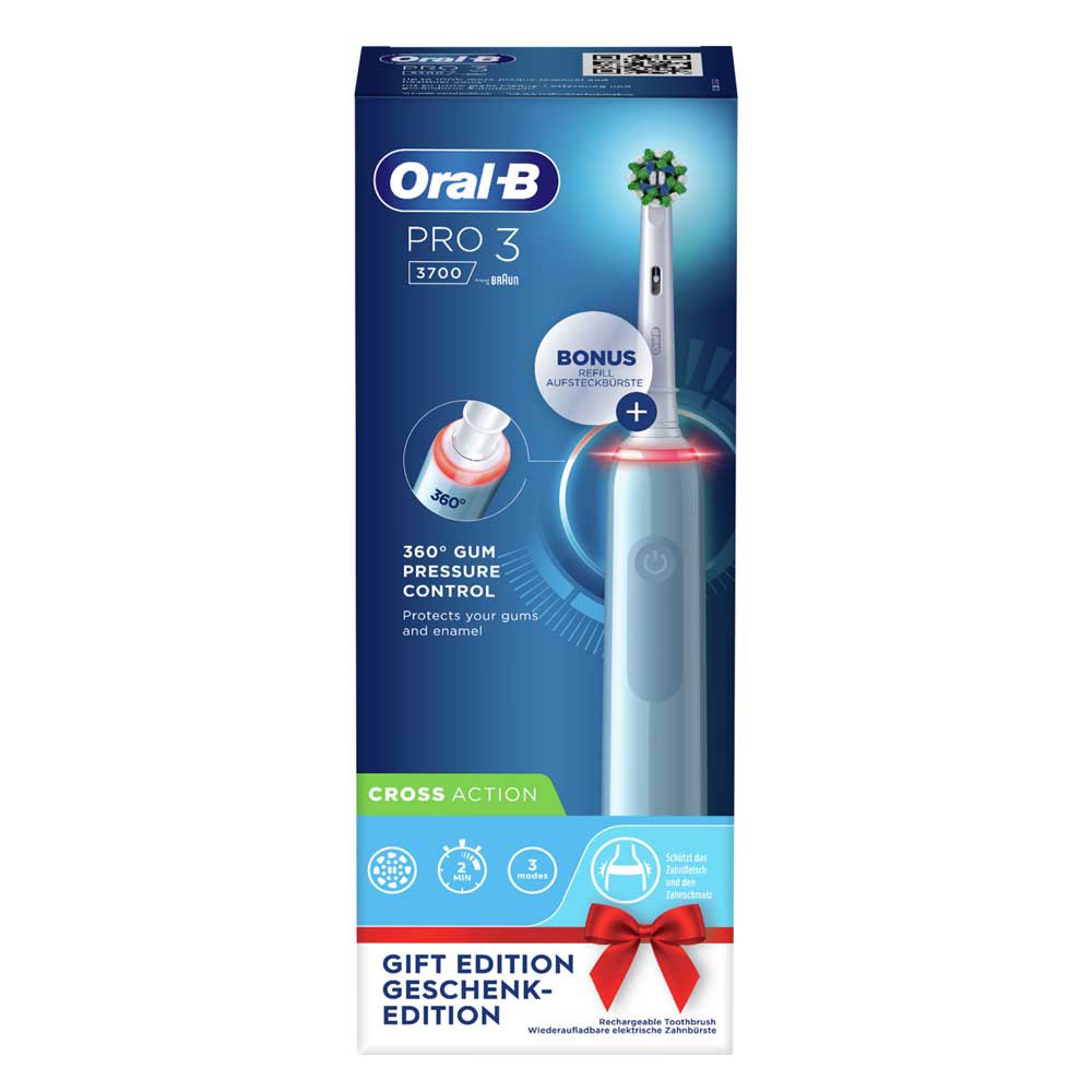 Braun 電動歯ブラシ Oral B Pro3 3700 青 | Techinn
