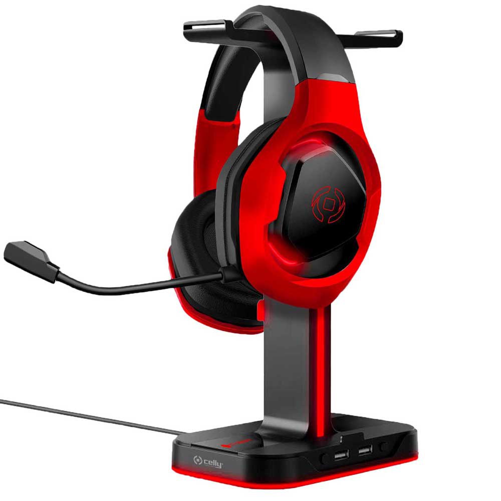 Celly CYBERSTATIONBK RGB Gaming Headphone Support