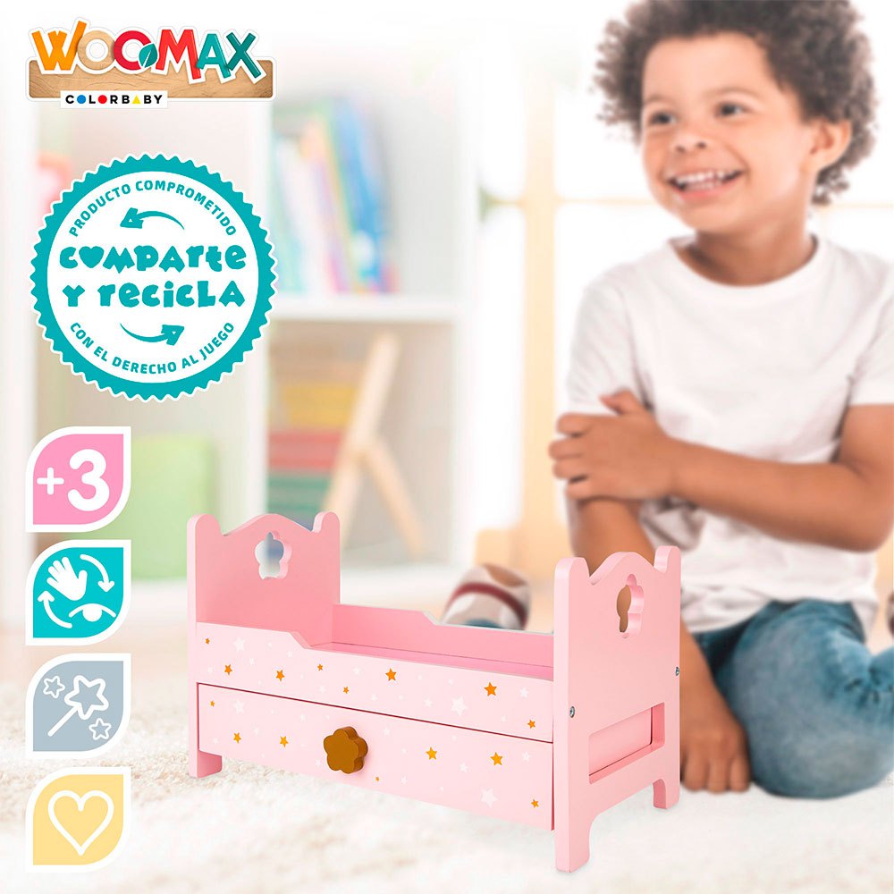 Woomax Wooden Craddle For Dolls