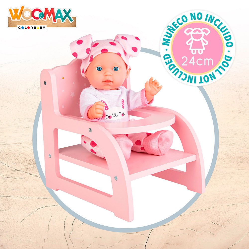 Woomax Wooden Highchair For Dolls