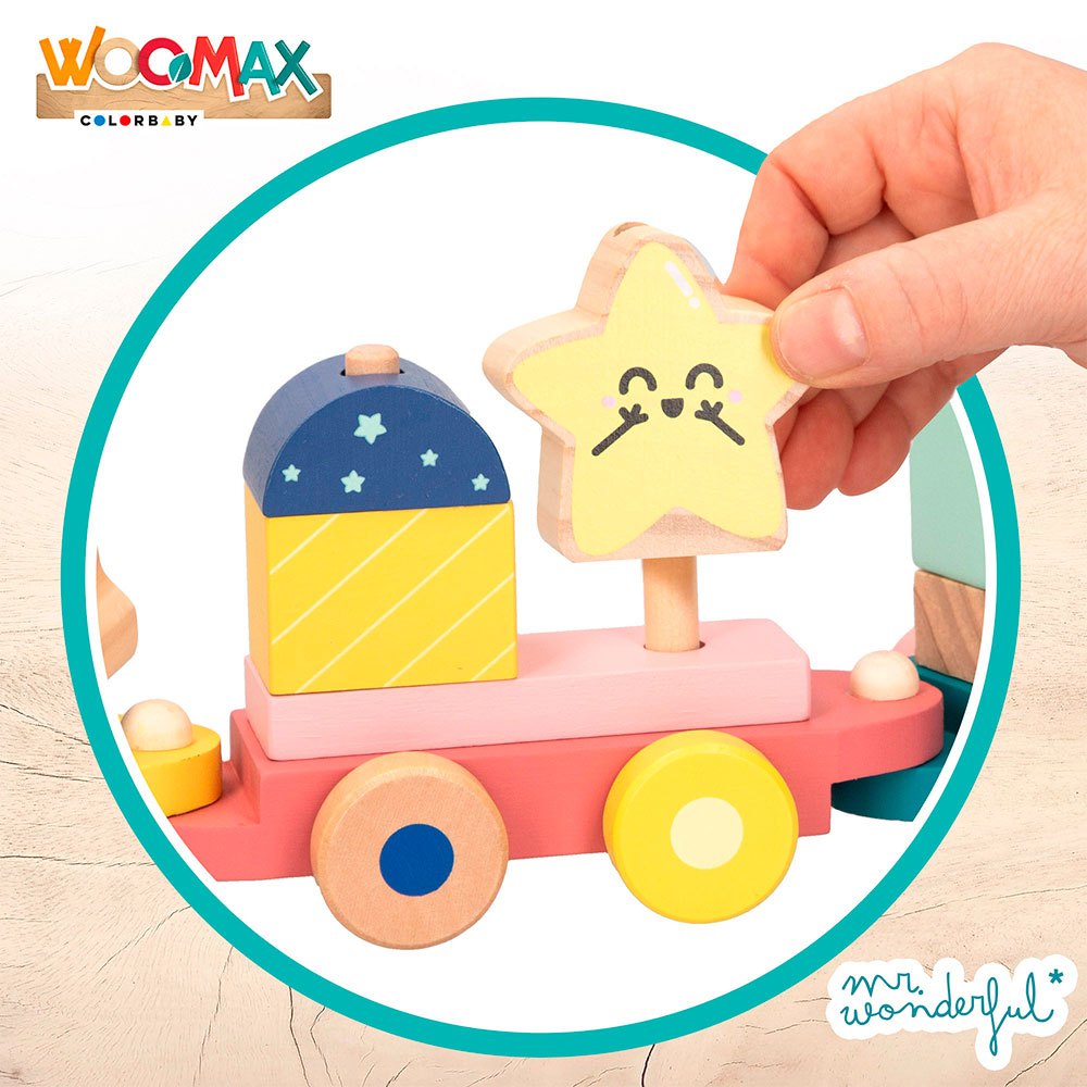 Woomax Wooden Train 11 Pieces