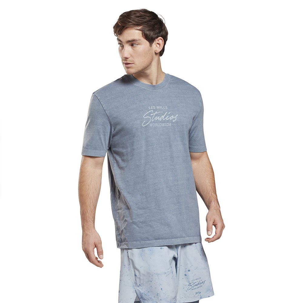 haj Frigøre lungebetændelse Reebok Les Mills Natural Dye Short Sleeve T-Shirt Blue | Traininn