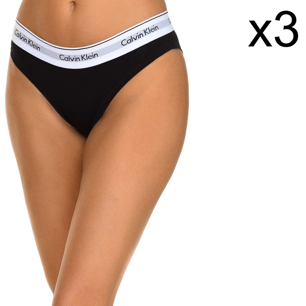 Calvin klein Bikini Трусики Calvin Klein 3 единицы измерения Черный|  Dressinn Нижнее белье