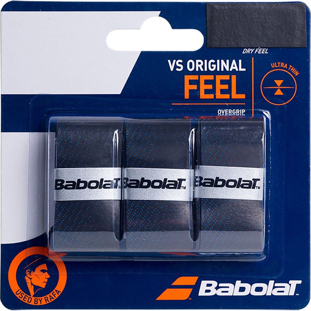 Black Blue Babolat Babolat VS Grip Original Tennis Racket Overgrips Pack of 3 