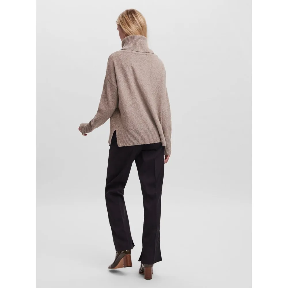 Moda Product Vero moda Doffy high neck sweater Brown | Dressinn