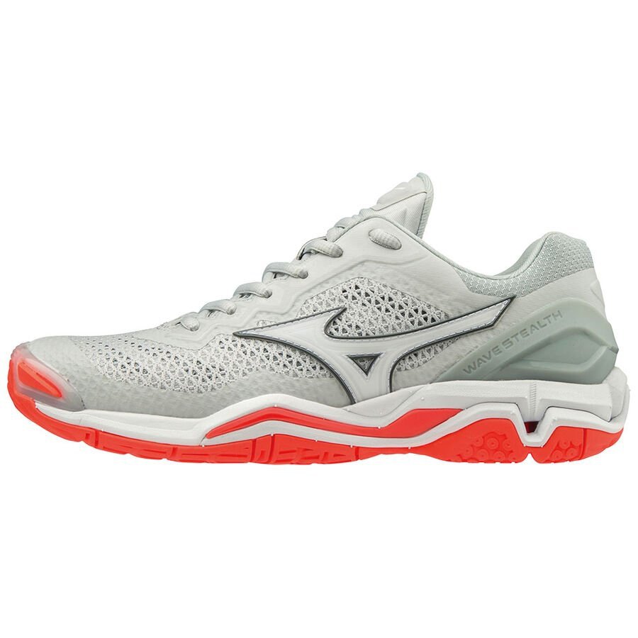White Sports Netball Breathable Mizuno Womens Wave Stealth Indoor Court Shoes 