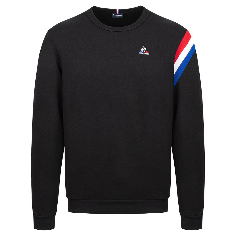Le Coq Sportif Tri Crew Sweat N°1 M Sweatshirt in Black gym and workout clothes Sweatshirts Womens Mens Clothing Mens Activewear 