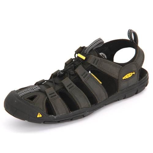 KEEN Keen Clearwater Cnx Leather Mens Footwear Sandals Magnet Black All Sizes 