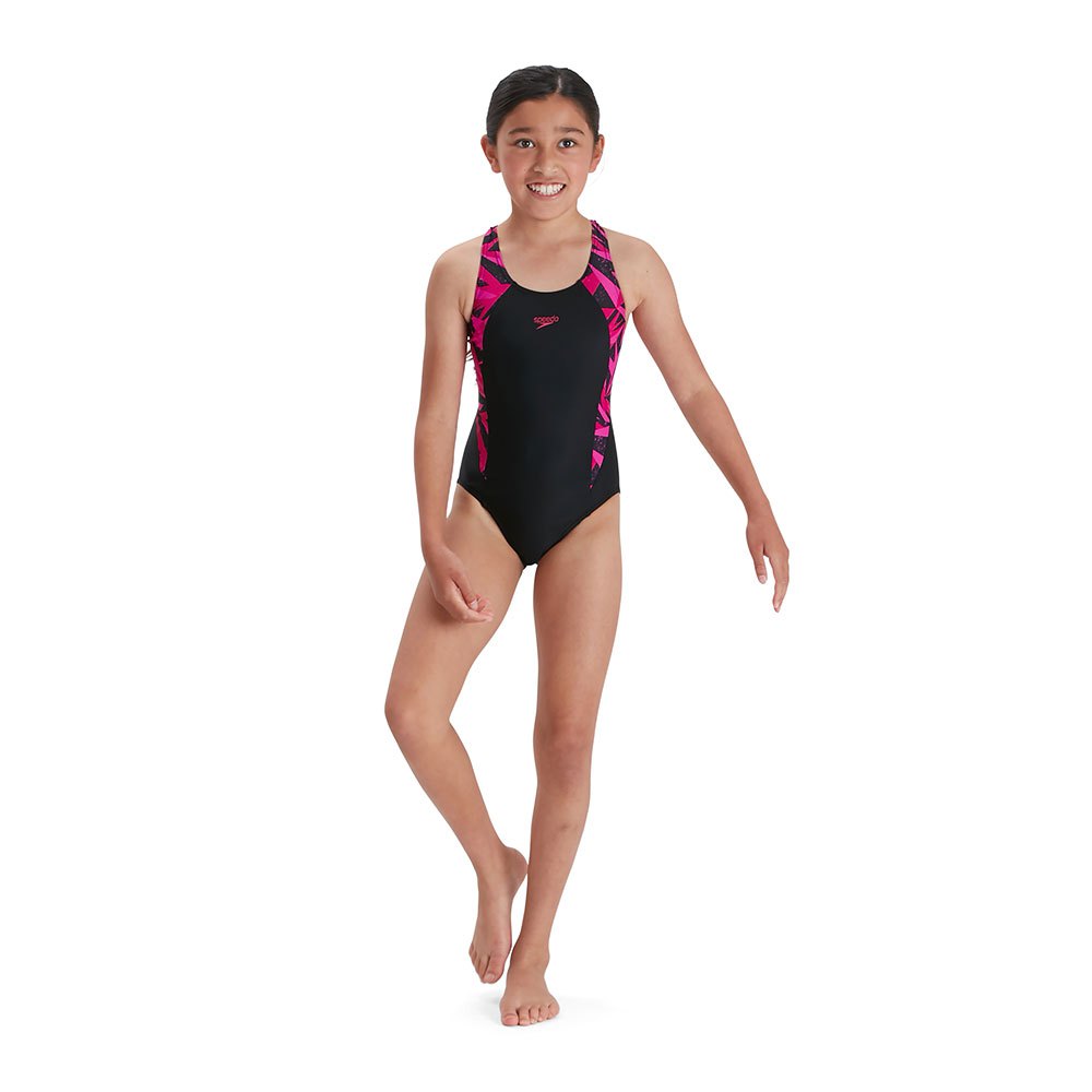 Swimsuit Boom Splice Muscleback Costume Black Pink Speedo Girls Endurance