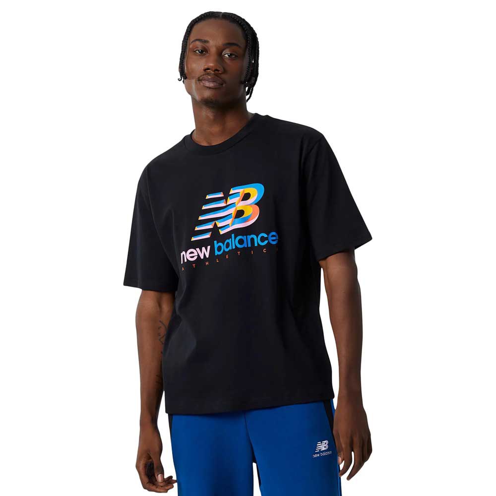 NB Athletics Amplified Logo Tee New Balance de Algodón de color Negro para hombre Hombre Ropa de Camisetas y polos de Camisetas de manga corta 